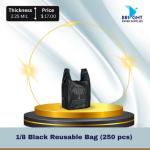 1/8 Black Reusable Bag (250 pcs)
