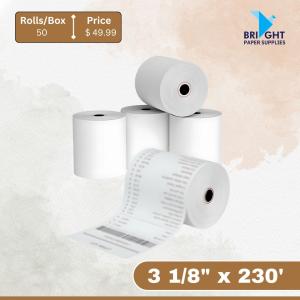 Thermal Paper Rolls 3⅛" x 230'