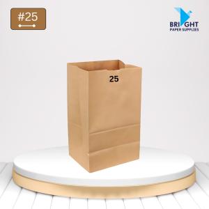 Kraft Paper Bag No 25 Shorty (250 pcs)
